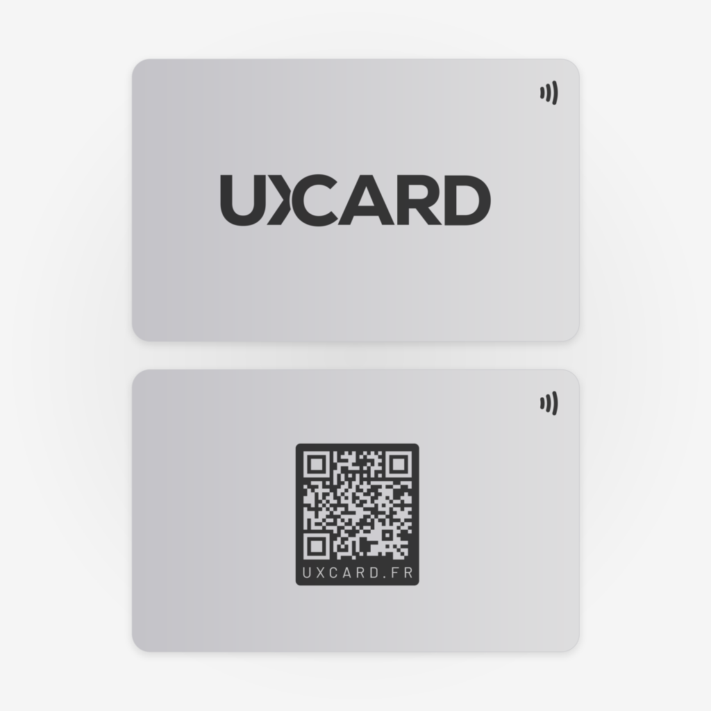 ux card metal light gris