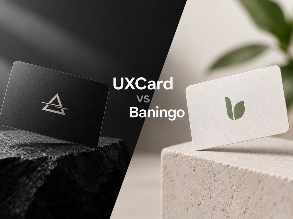 UXCard vs Baningo : la carte métal française face au PVC recyclé autrichien